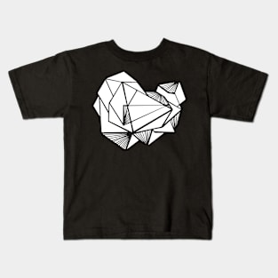 Black and white Geometric Abstract Kids T-Shirt